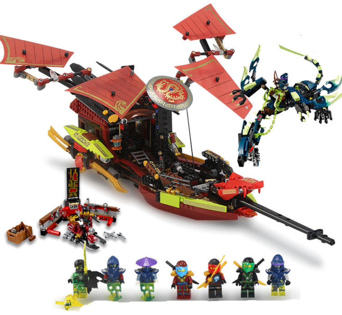 Queen 89008 Ninjago Final Flight of Destiny's Bounty 1325pcs