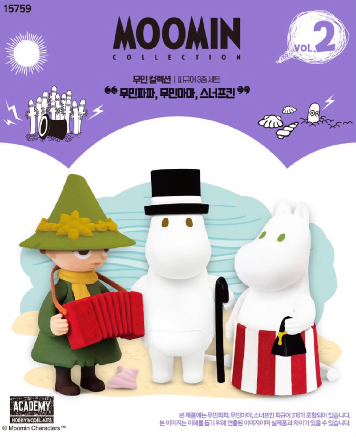 ฟิกเกอร์ Moomin Collection Vol.1-5 by Academy Hobby Model Kits