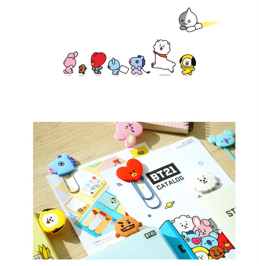 🔥🔥 คลิปหนีบกระดาษ / ที่คั่นหนังสือ BT21 & Line Friends 49฿ 🔥🔥