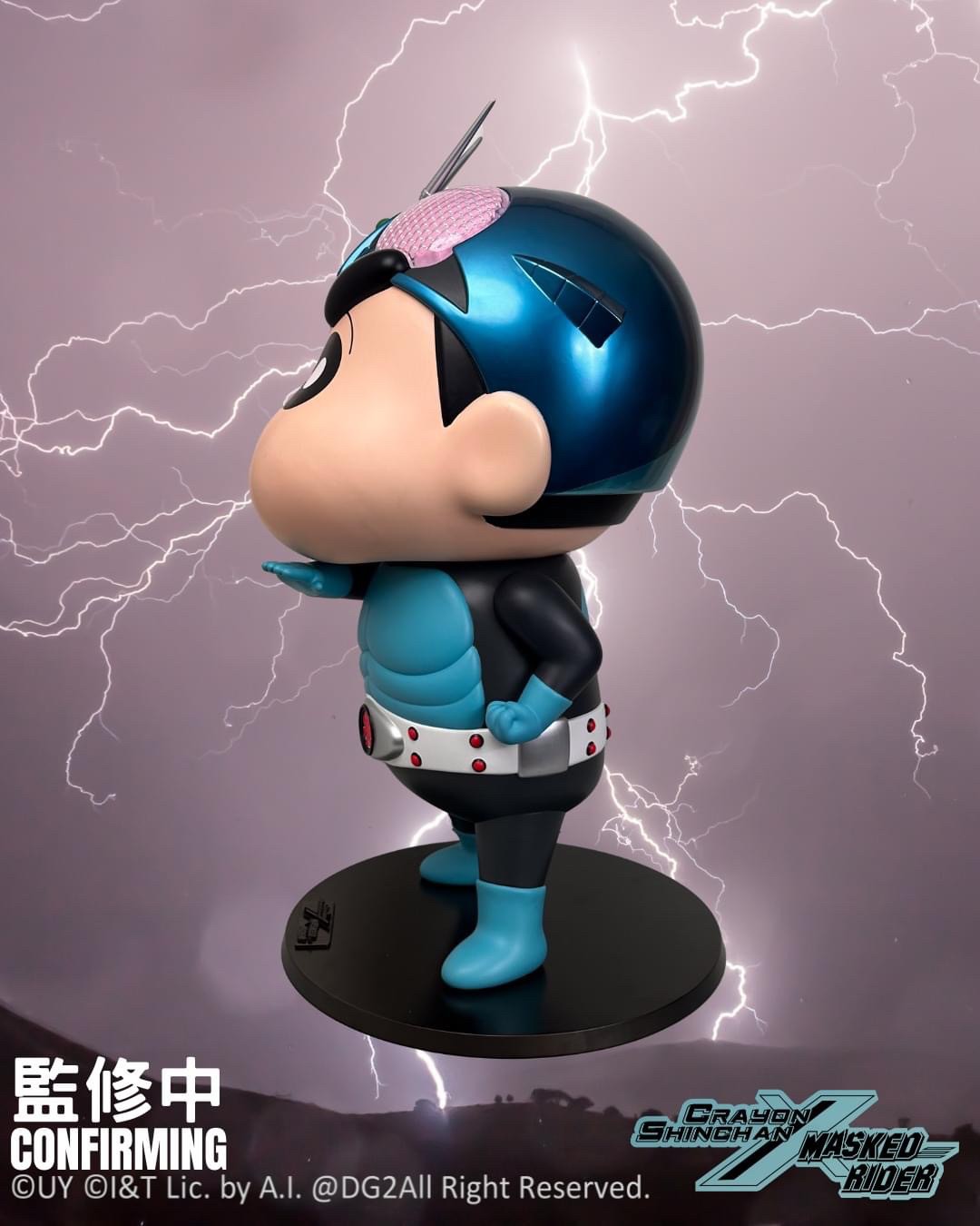 Pre-order : *Limited 300 pcs* Crayon Shin-chan x Kamen Rider 1 Soft Vinly Figure (70 cm!) by DGSquared