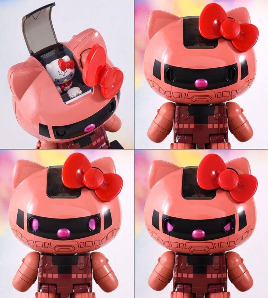 CHOGOKIN Char's Zaku II x Hello Kitty by Bandai