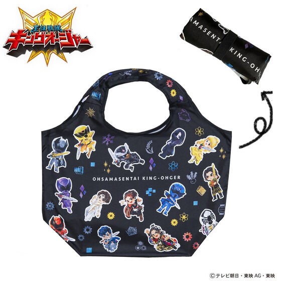PRE-ORDER : Ohsama Sentai King-Ohger Deformed Foldable Tote Bag (Large) 7 Personalities