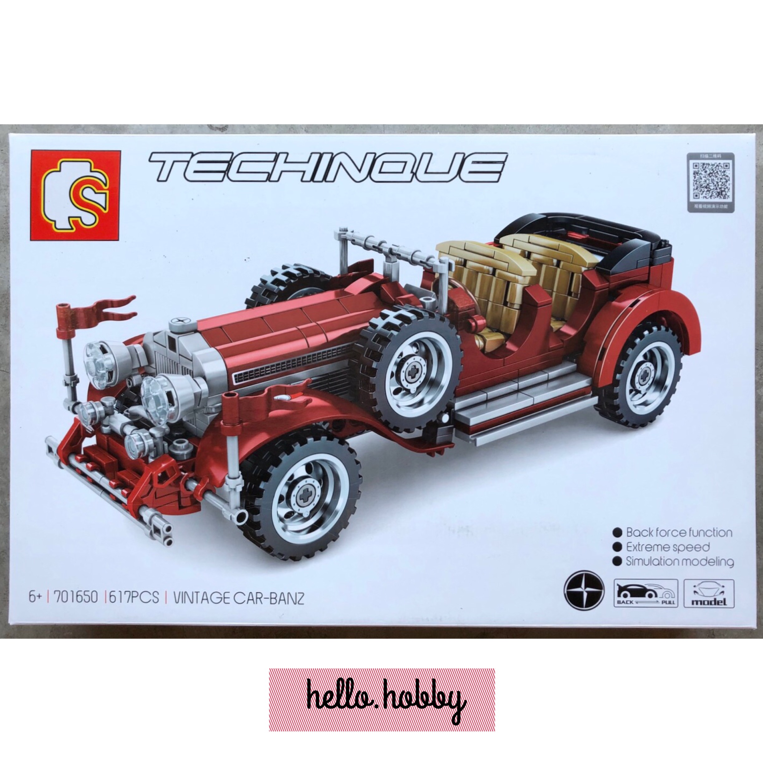 Sembo block 701650 Vintage Car-Benz 617pcs