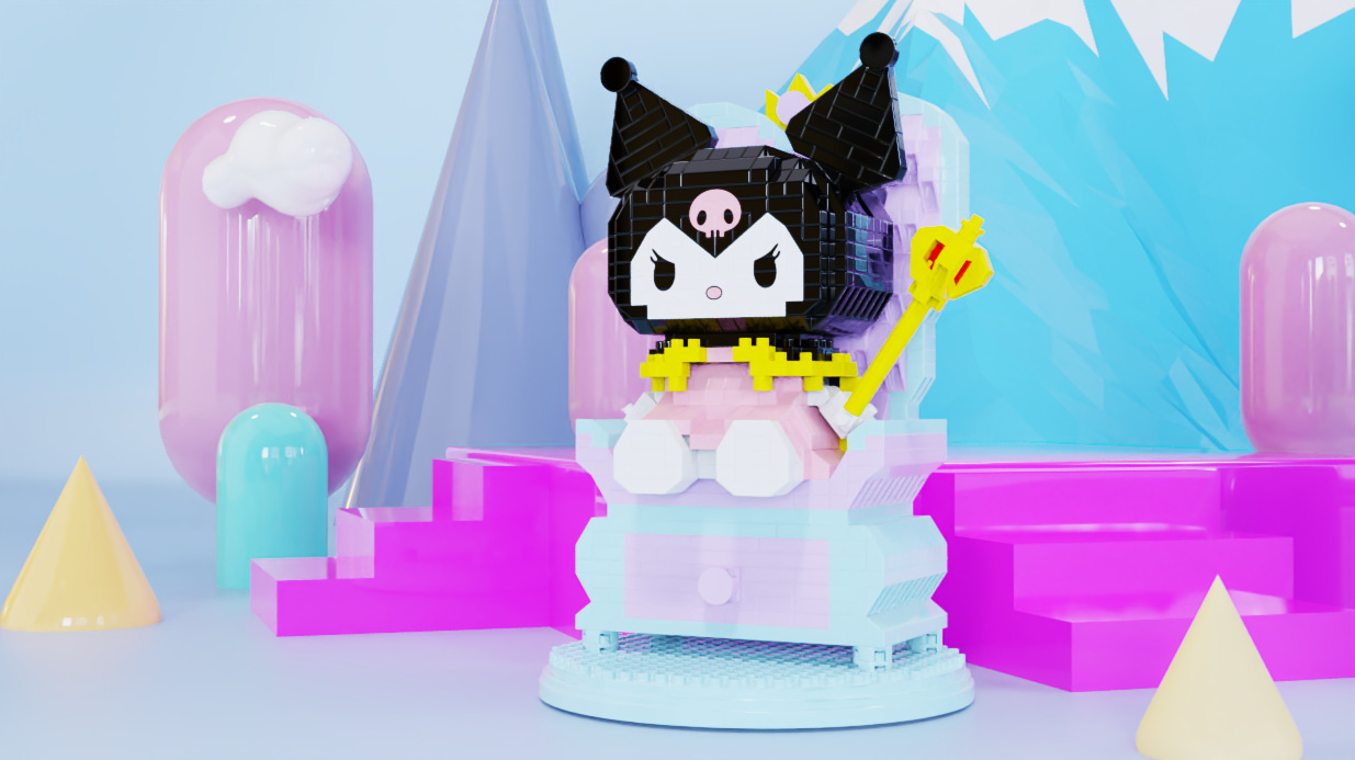 Gejia 6066 - Sanrio - Kuromi & Throne 1256pcs