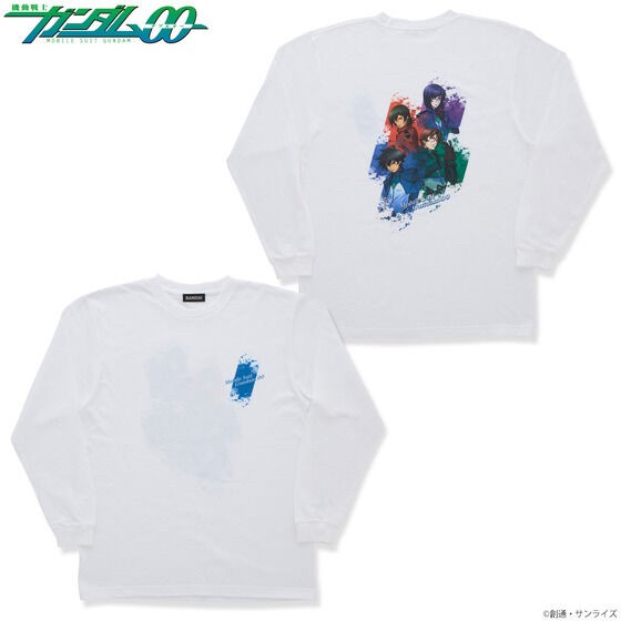 PRE-ORDER : Mobile Suit Gundam 00 Character Illustration Long Sleeve T-shirt