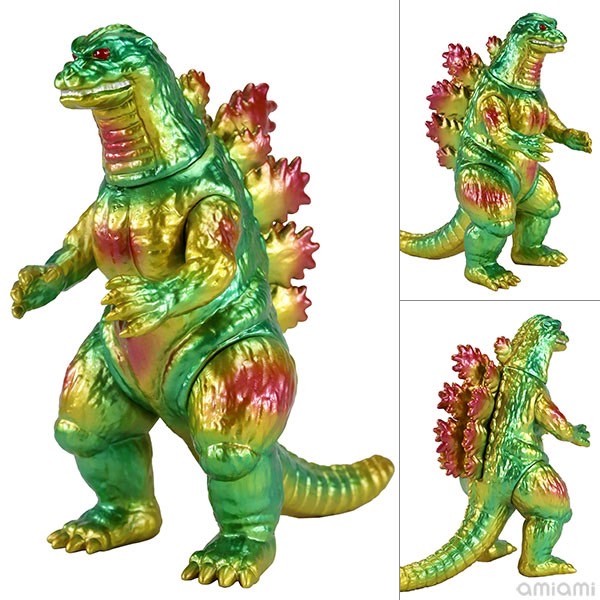 Godzilla - CCP Middle Size Series Vol.11 Godzilla (1995) Lime Green Metallic Ver. Soft Vinyl by CCP (Lot JP)