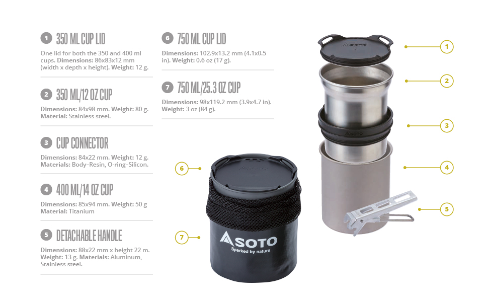 SOTO Thermostack Combo Set