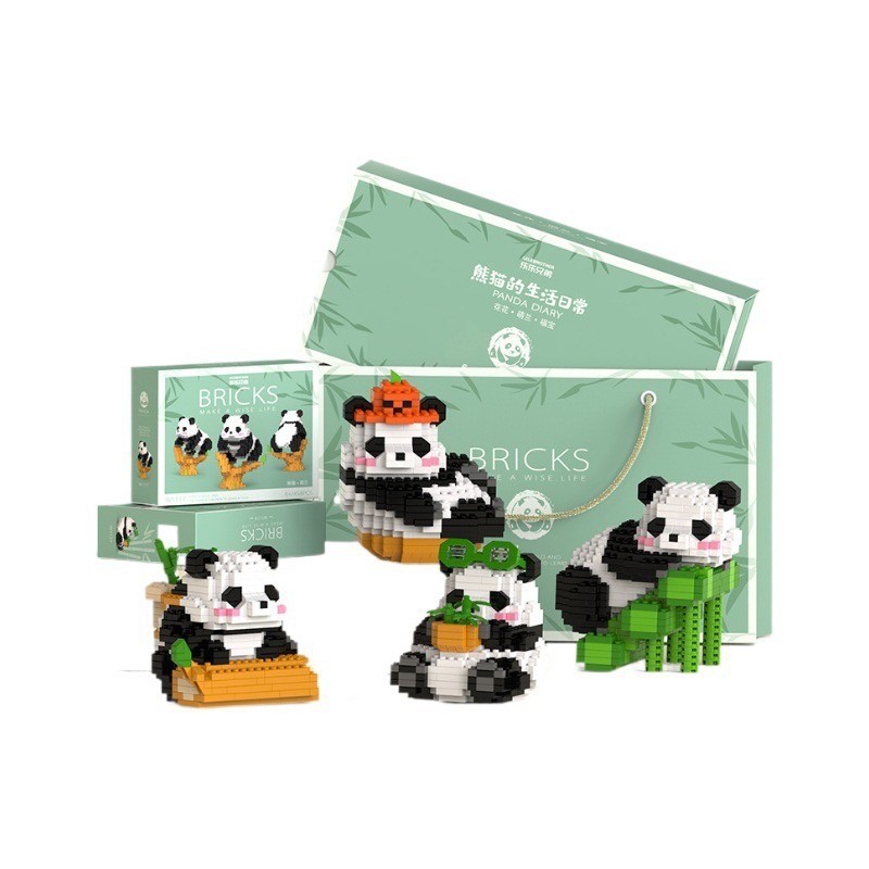 ตัวต่อนาโน Size L - Lele Brothers W 1116 - 1121 Panda Diary