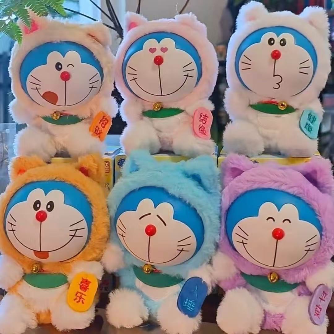 ตุ๊กตาโดเรม่อนกวัก ลิขสิทธิ์แท้ ได้ 1ตัว - Doraemon Doll V1 Wishing Lucky Cat Series by LDCX