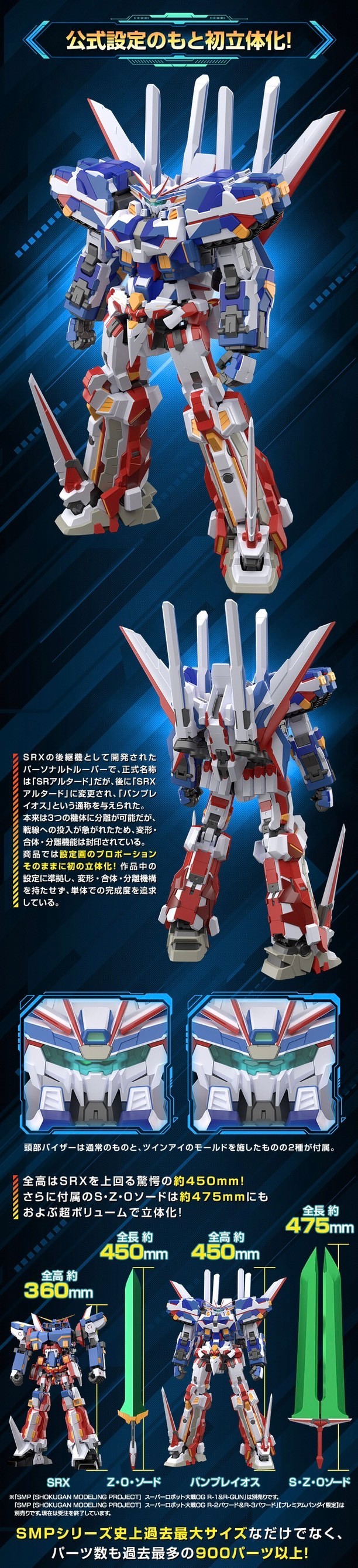 PRE-ORDER : SMP [SHOKUGAN MODELING PROJECT] Super Robot Wars OG Banpreios