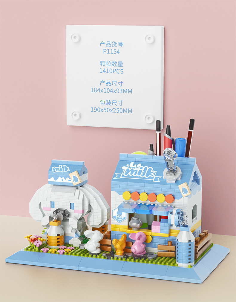 YKO P 1152 - 1157 Pen Holder Shop Set Cinnamoroll / Pikachu / Stella lou / Lotso / Kuromi / Linabel