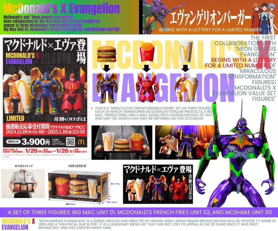 ฟิกเกอร์ *Limited Campaign* McDonald‘s Evangelion Value Set by McDonald’s Japan x Neon Genesis Evangelion (Lot JP)