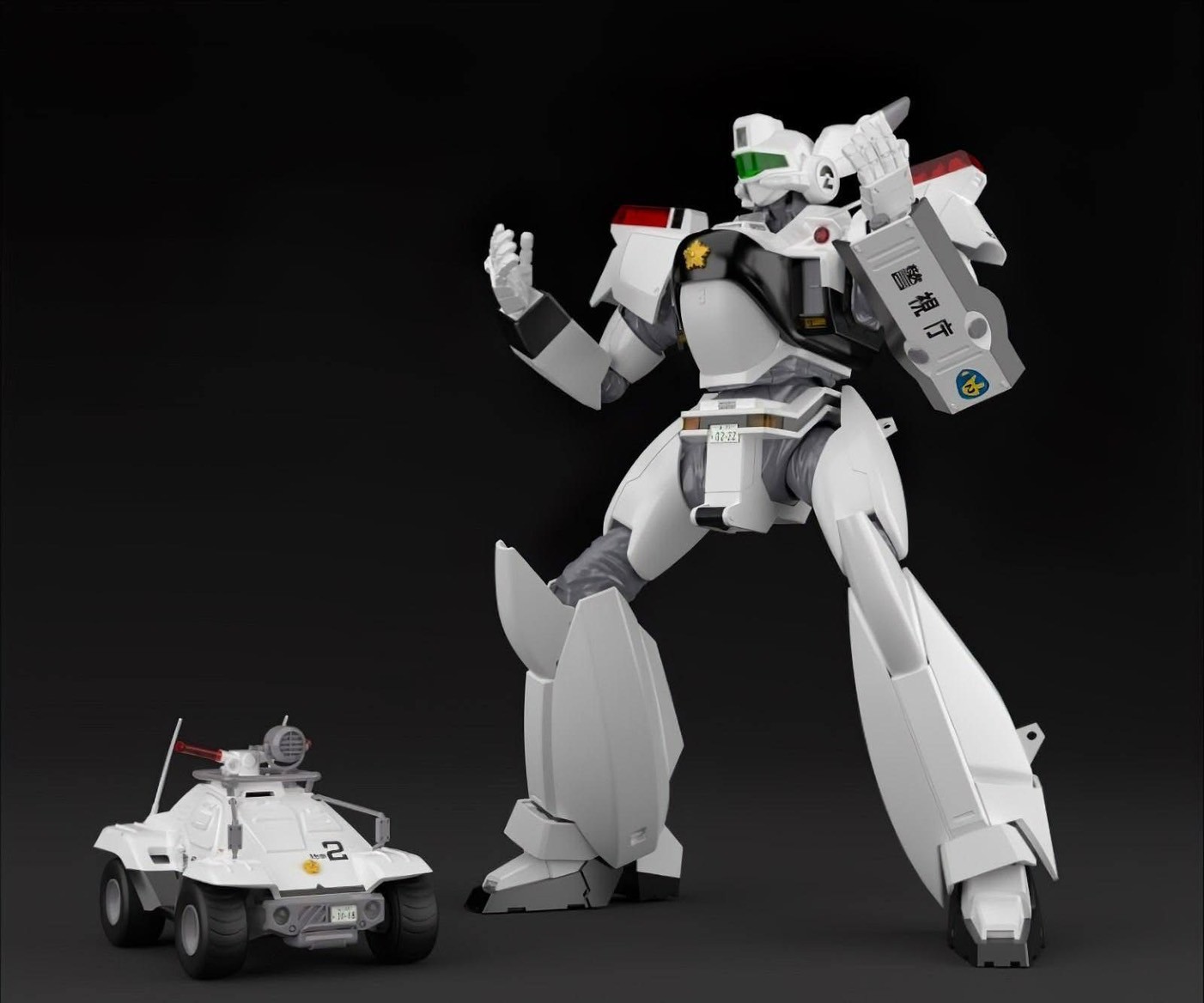 Pre-order : 1/43 Mobile Police Patlabor AV-98 Ingram 2nd + Special Command Vehicle Type 98 Plastic Model Kit by Aoshima