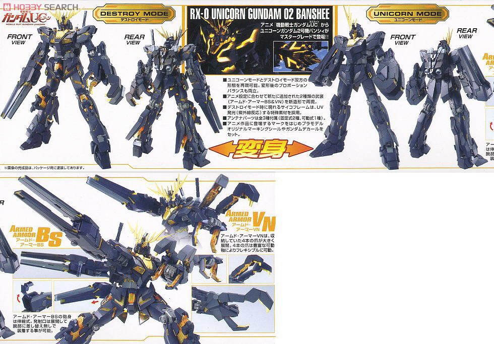 MG 1/100 RX-0 UNICORN GUNDAM 02 BANSHEE FULL PSYCHO-FRAME PROTOTYPE MOBILE SUIT