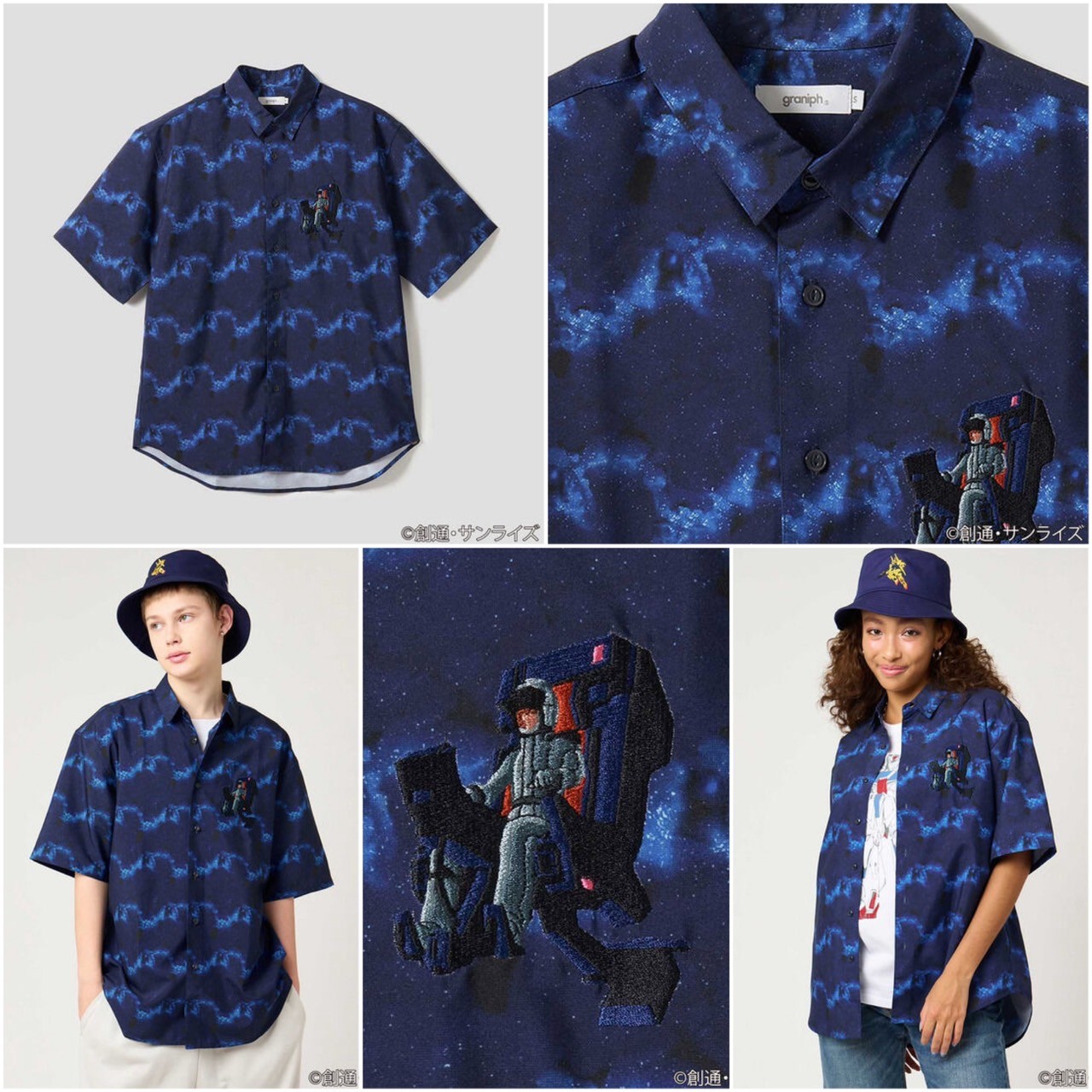 PRE-ORDER : STRICT-G graniph "Mobile Suit Z Gundam" Loose Fit Short Sleeve Shirt Kamille Bidan