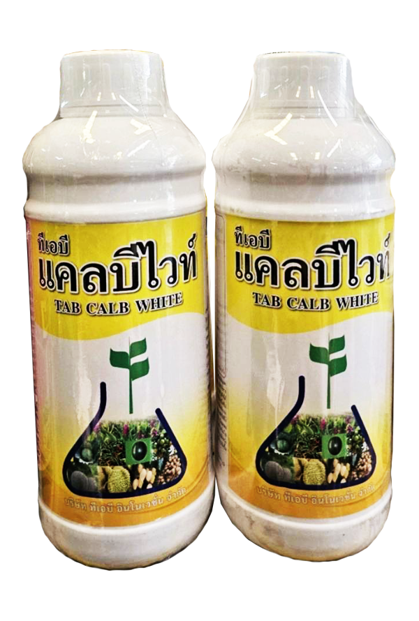 แคลบีไวท์ ธาตุอาหารรอง-เสริม[Ca7%, B1%] สูตรคีเลท สร้างขยายเซลแบ่งเซลล์ปลายยอด-ปลายราก ช่วยให้พืชเติบโต ขายทรงพุ่มราก ความสูง ผนังเซลล์เเข็งแรงลดผลแตก-ผลเน่า ลำต้นแข็งเเรงหักล้มยาก ทนโรคแมลง ขั้วเหนียวลดผลร่วง