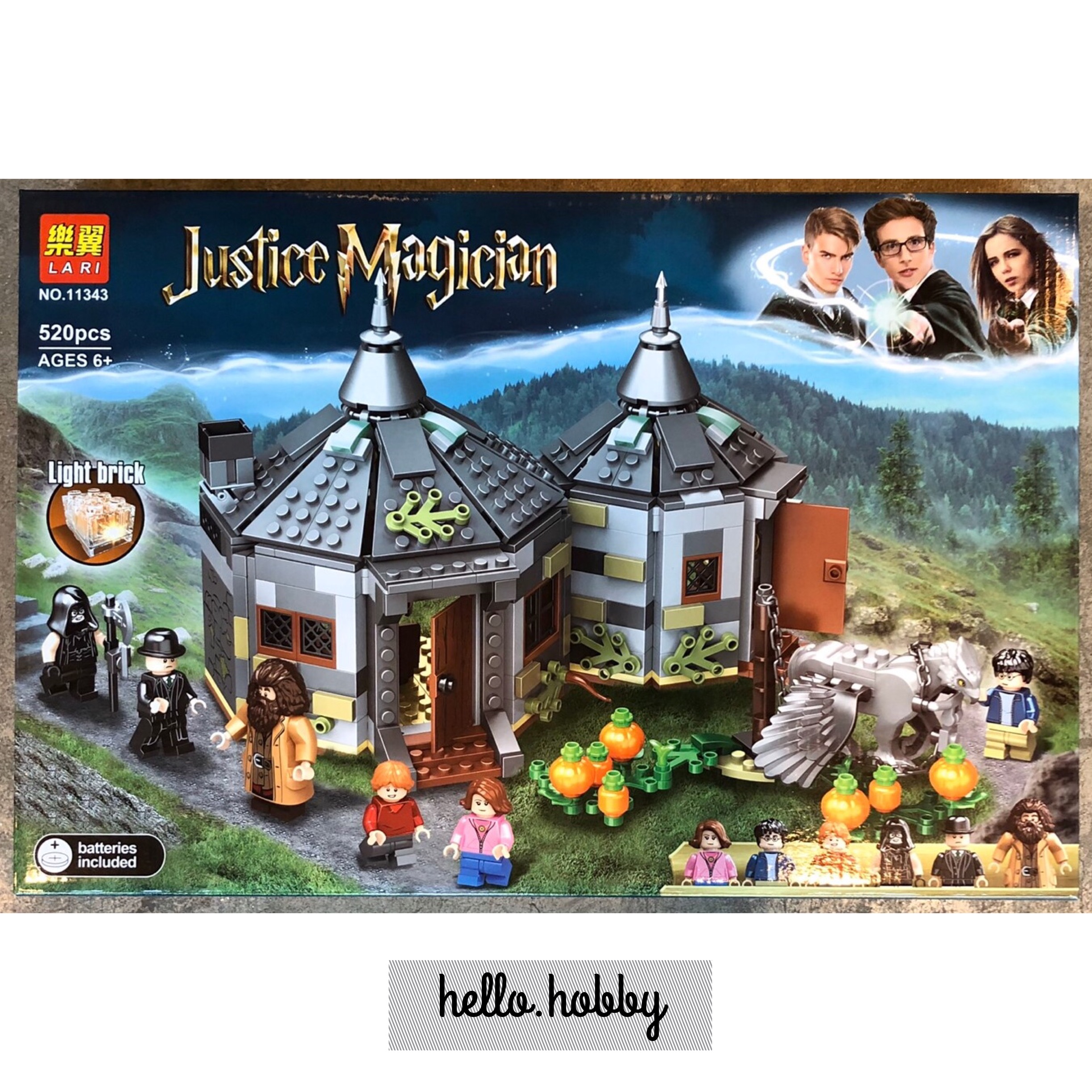 Lari 11343 Harry Potter - Hagrid's Hut: Buckbeak's Rescue 520pcs