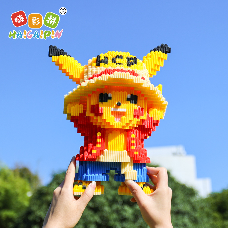 เลโก้นาโนแบบเฟืองไซส์ Jumbo - Haicaipin 57092-57093, 18035 Pokemon Pikachu Cosplay