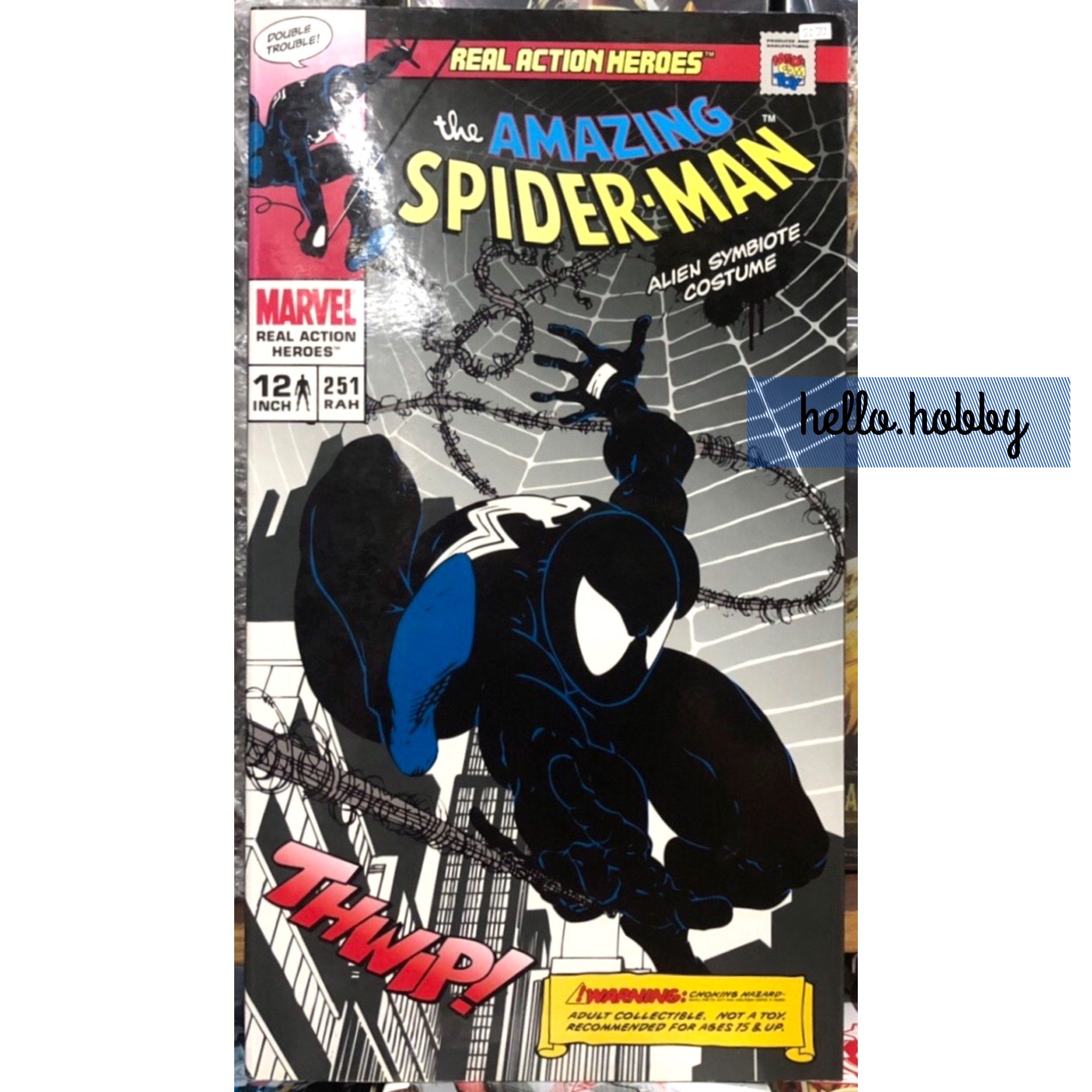 RAH No.251 The Amazing-Spider Man - Black Symbiote Spider-Man (Alien Costume Comic Ver.) 1/6 Scale by Medicom Toy