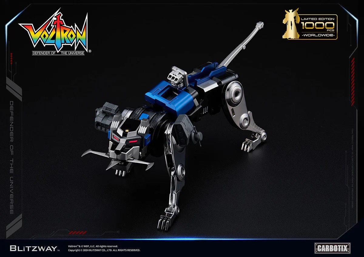 หุ่นยนต์ CARBOTIX - *Limited 1,000 pcs Worldwide* Carbotix Black Voltron & Base Complete Set by Blitzway (หุ่น+ฐาน+อาวุธเสริม) (มีกล่องน้ำตาล)