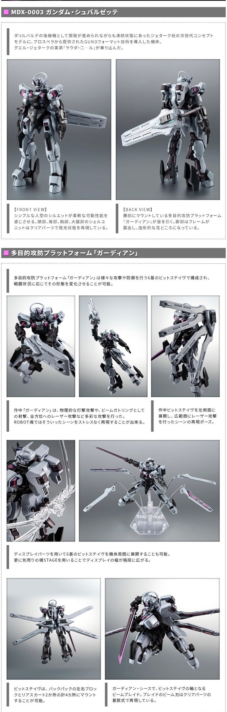 PRE-ORDER : Robot Spirit <SIDE MS> MDX-0003 Gundam Schwarzette ver. A.N.I.M.E.