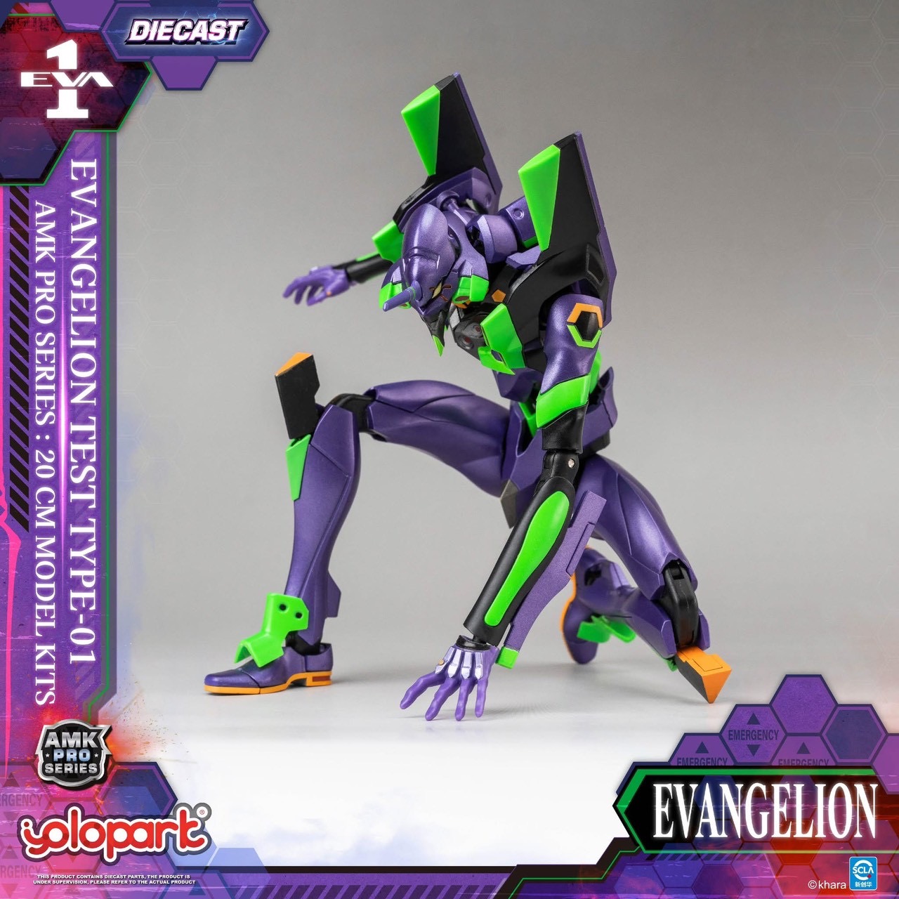 Pre-order : AMK PRO Series Evangelion EVA-01 TEST TYPE Model Kit by Yolopark