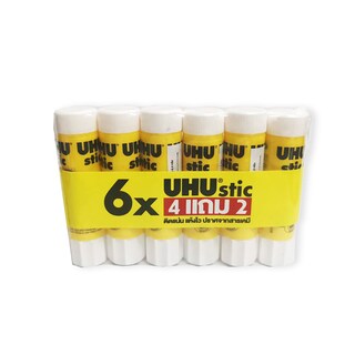 กาวแท่ง 8.2 กรัม ขาว (แพ็ค6แท่ง) UHU