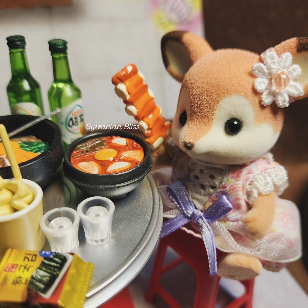 Re-Ment Petit Sample Neon and Romance Korean Food Night Stall by Re-Ment (Set of 8)