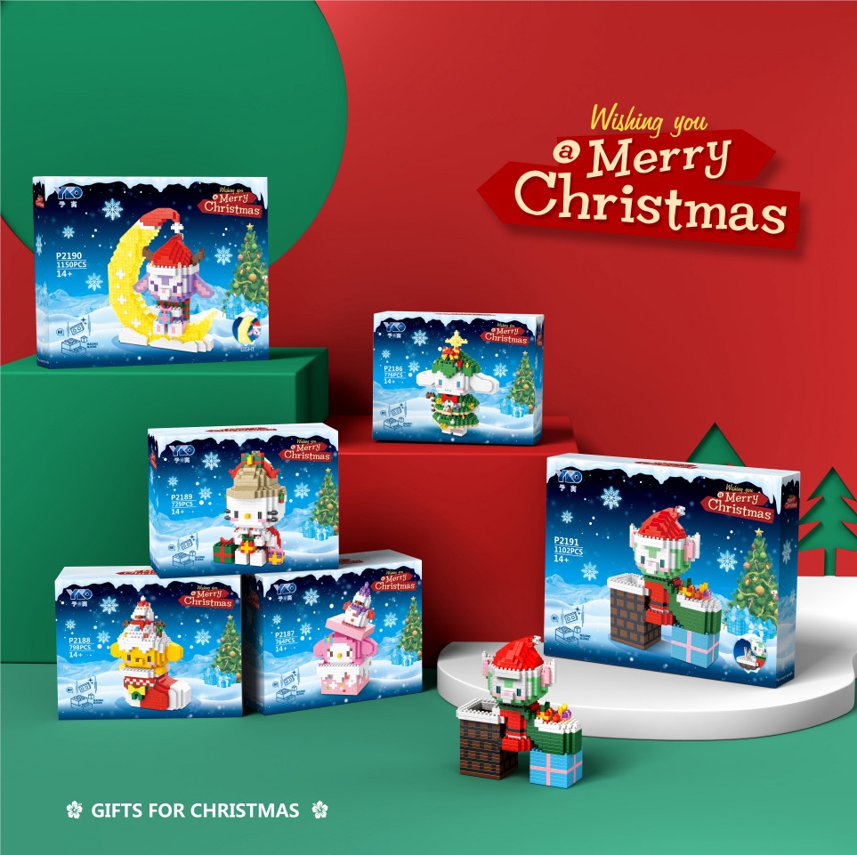 YKO P 2186 - 2190 - Sanrio x Disney Christmas - Stella Lou / Gelatoni / Hello Kitty / My Melody / Cinnamoroll / Pompompurin