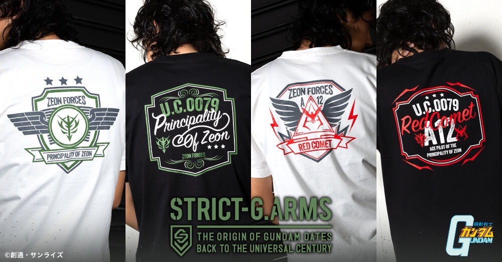 PRE-ORDER : STRICT-G.ARMS "Mobile Suit Gundam" Nose Art T-shirt