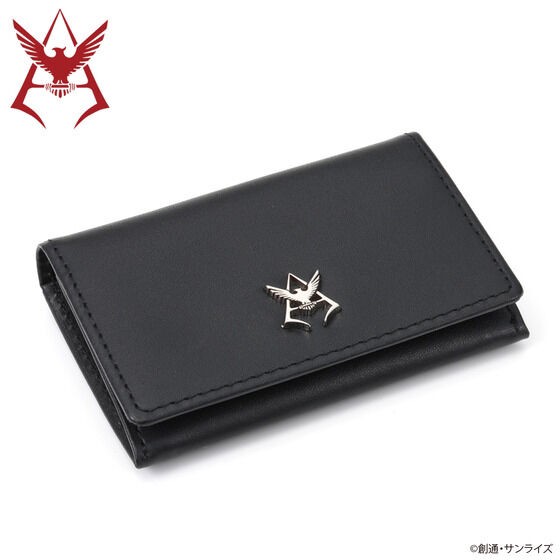PRE-ORDER : Mobile Suit Gundam Leather Item Collection Char Mark Silver Ver. Business Card Case