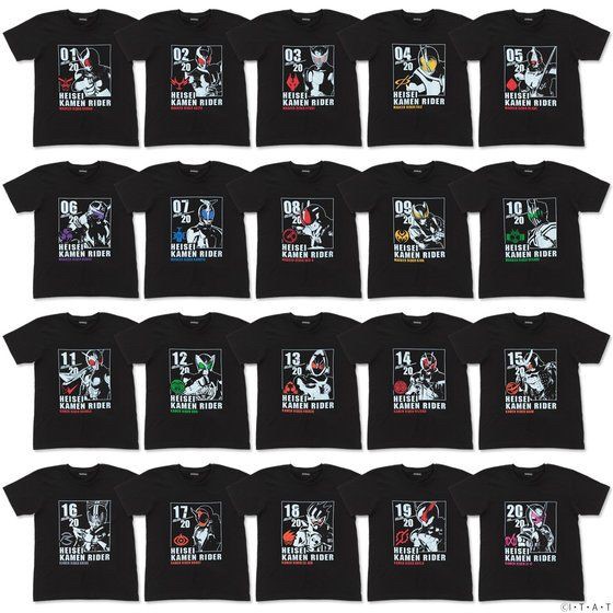 PRE-ORDER : Movie Version "Heisei Kamen Rider 20th Commemoration Kamen Rider Heisei Generations FOREVER" Poster T-shirt