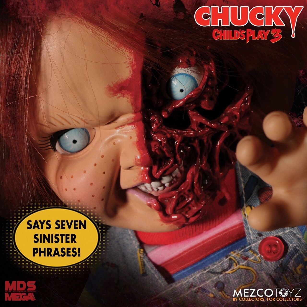 Pre-order : Child's Play 3: Talking Chucky Pizza Face by Mezco Toyz (Re-issue)