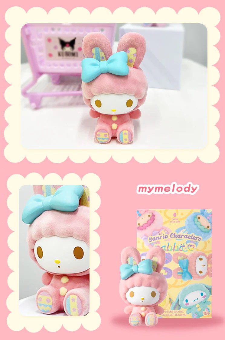 Sanrio Characters Rabbit Flocking Series by Miniso (Set of 6)