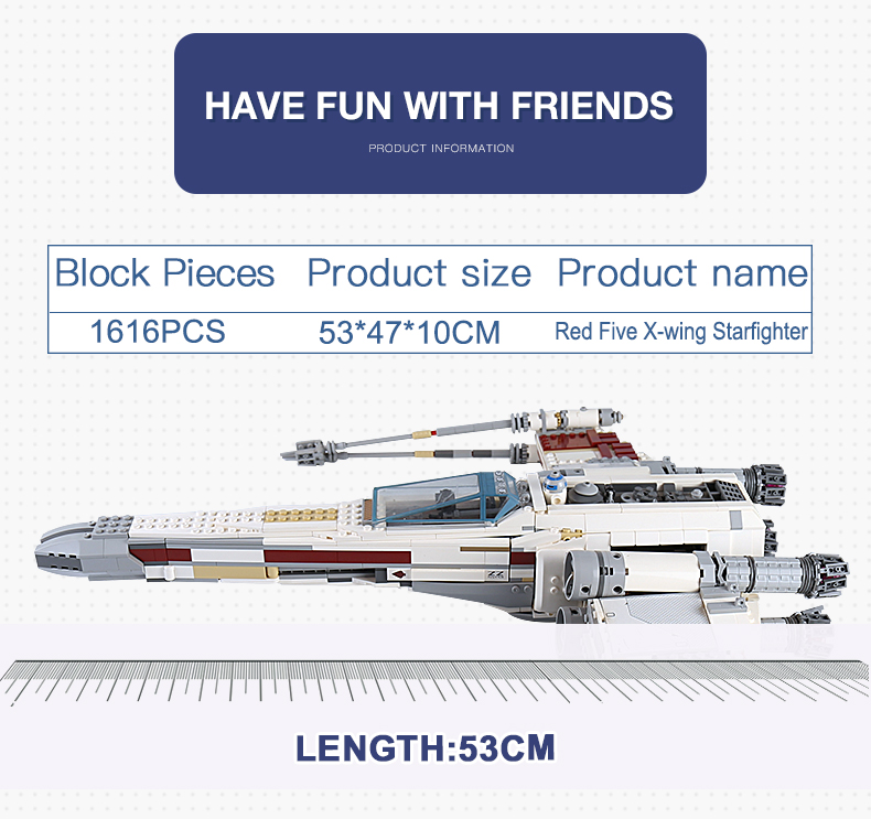 Lepin 05039 Star Wars Red Five X-wing Starfighter 1616pcs
