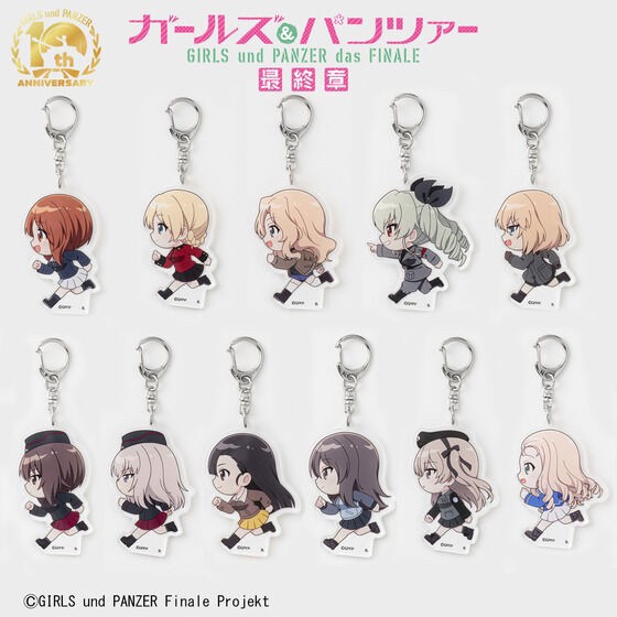 PRE-ORDER : Girls und Panzer Running Deformed Series Acrylic Keychain
