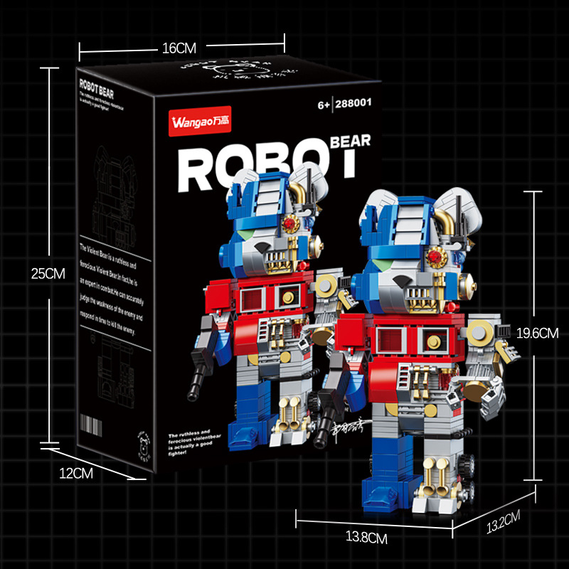 Wangao 288001 Bearbrick Robot Optimus Prime
