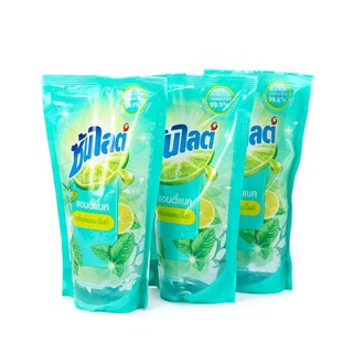 น้ำยาล้างจานเลมอนมิ้นท์ 500มล. (แพ็ค3ถุง) ซันไลต์