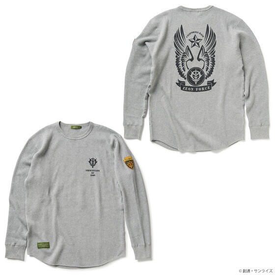 PRE-ORDER : STRICT-G.ARMS "Mobile Suit Gundam" Waffle Long T-shirt with Emblem