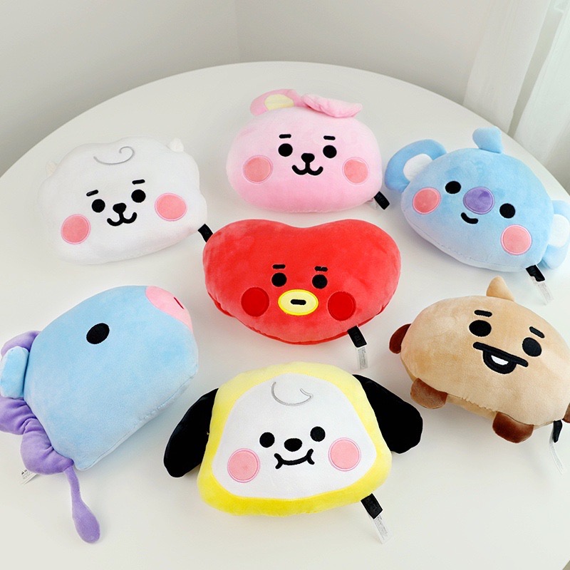 หมอนรองคอ BT21 ติดเบาะรถ/เก้าอี้