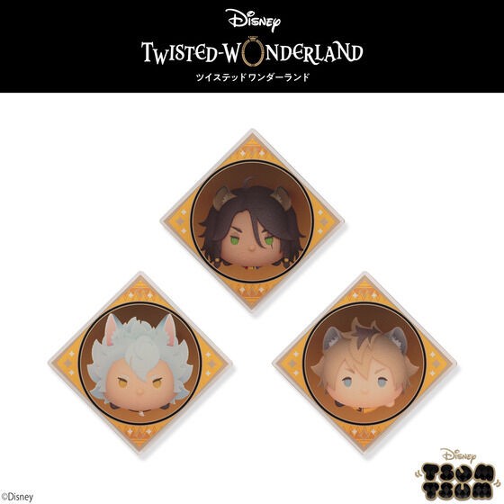 PRE-ORDER : Hapikuro! Disney Twisted Wonderland Tsum Tsum Acrylic Badge (Random)