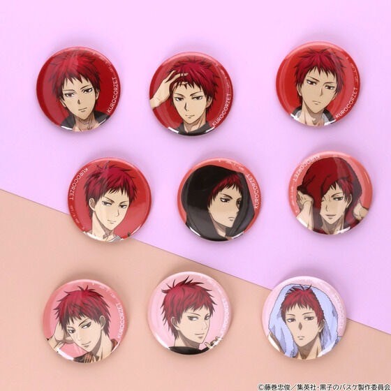 PRE-ORDER : [Hapikuro!] Kuroko's Basketball KUROCORZET Memorial Can Badge (Random)