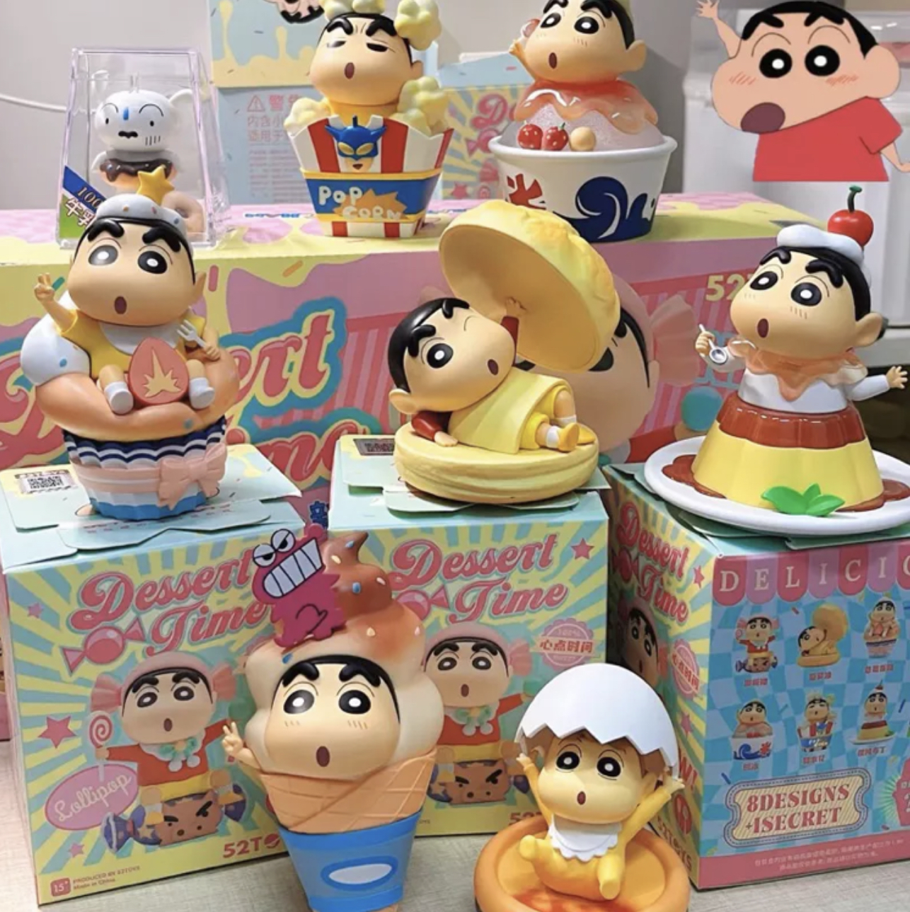 Crayon Shinchan - Dessert Time by 52Toys (Set of 8+1 secret)