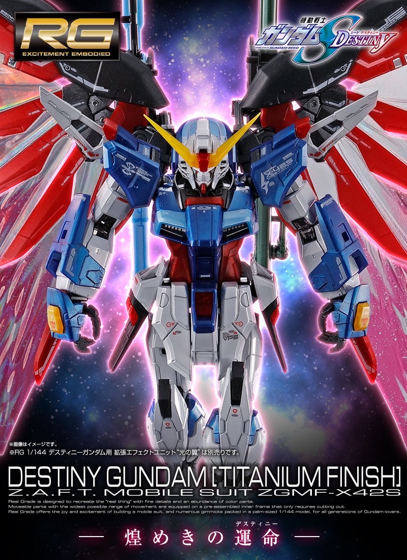 PRE-ORDER : RG 1/144 Destiny Gundam [Titanium Finish] [Resale]