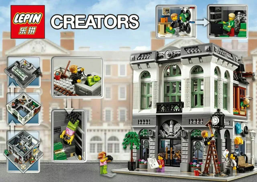 Lepin 15001 Brick Bank 2413pcs