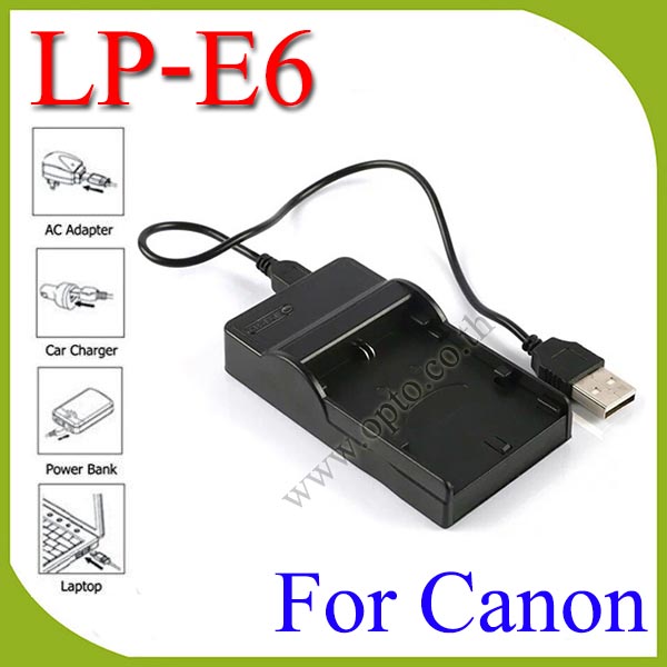 USB LP-E6 Battery Charger แท่นชาร์จสำหรับแบตเตอรี่Canon LP-E6 กล้องรุ่น 60D 70D 7D 6D 5D MKII III