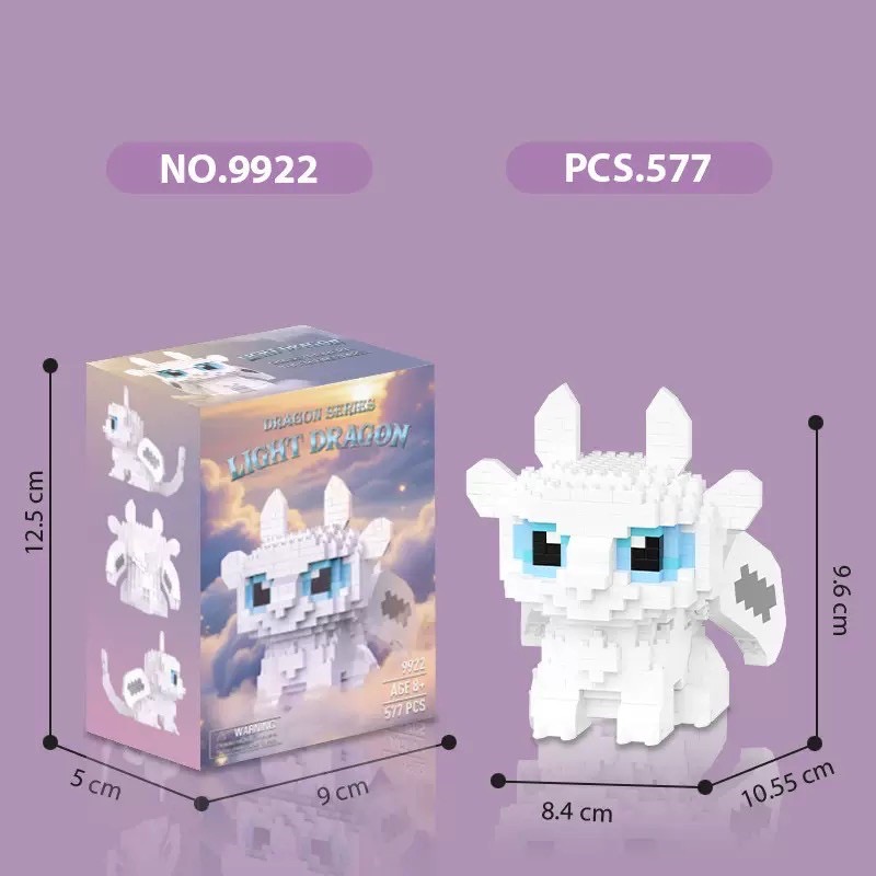 ตัวต่อนาโน เขี้ยวกุด Size XL - 9921 - 9922 - How to Train Your Dragon