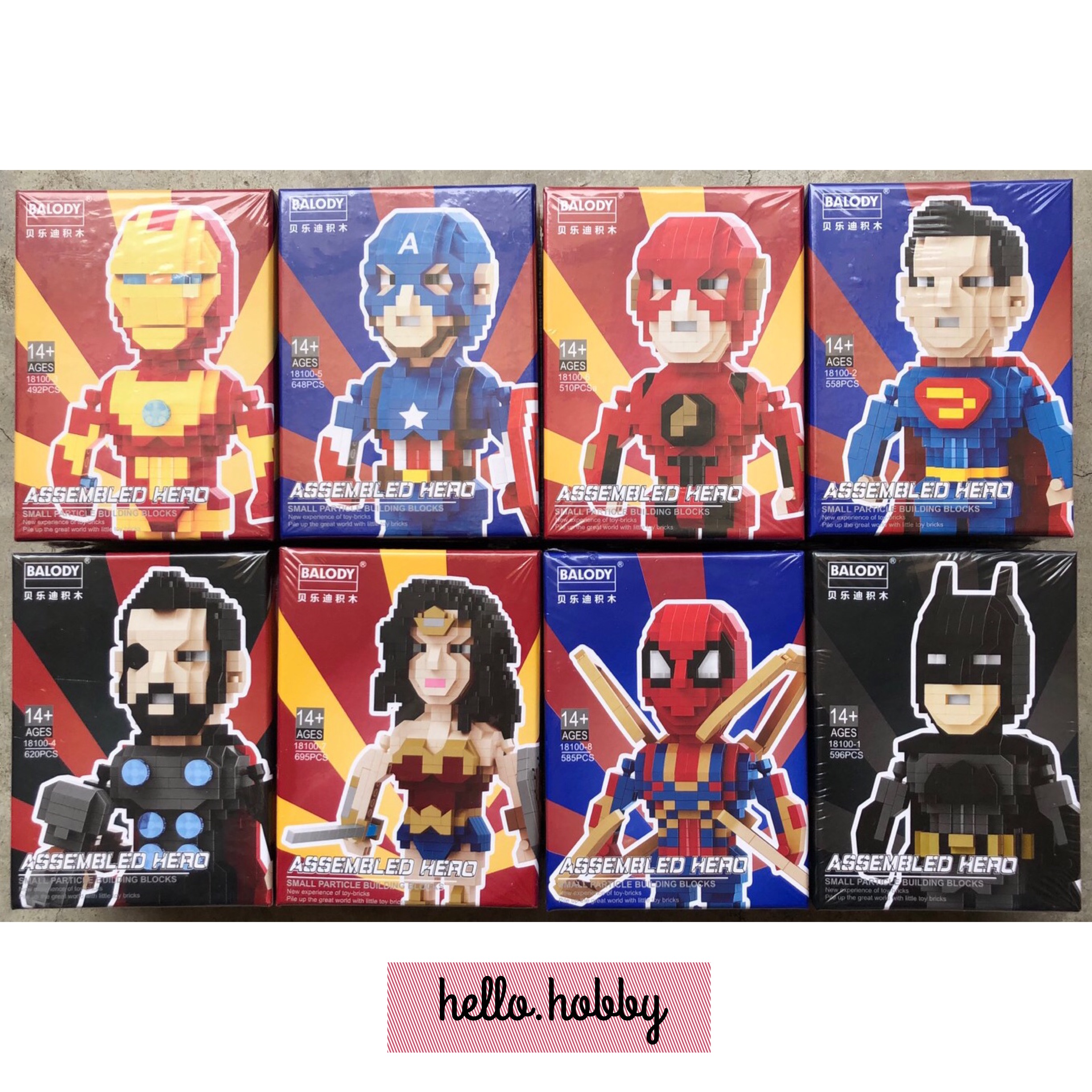 Balody 18100 1-8 Super Heroes