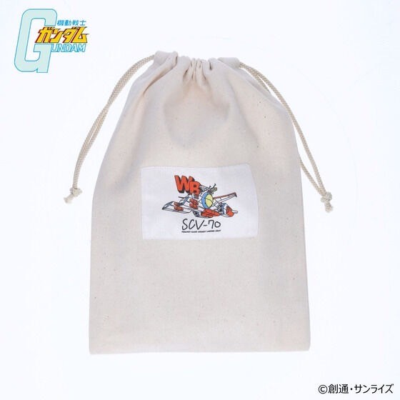 PRE-ORDER : Mobile Suit Gundam White Base/Midea Handwritten Design Drawstring purse (2 types in total)