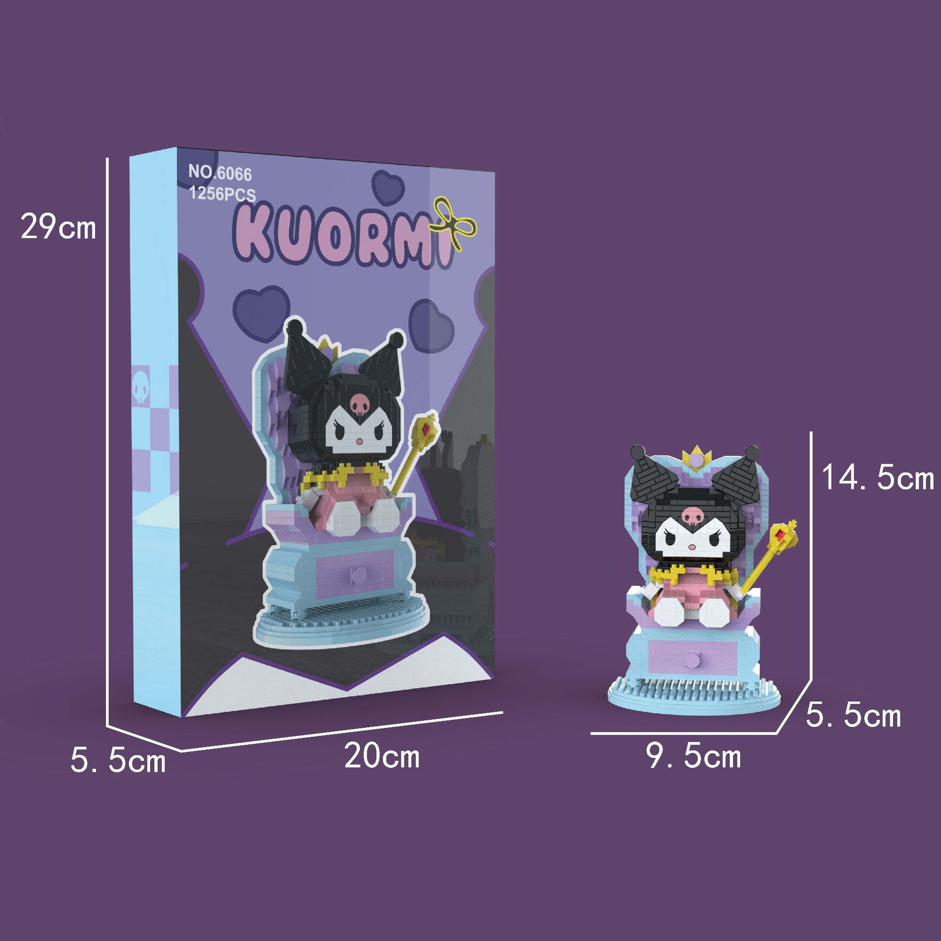 Gejia 6066 - Sanrio - Kuromi & Throne 1256pcs